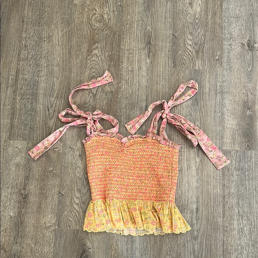 Love shack fancy women’s ruffle knot top